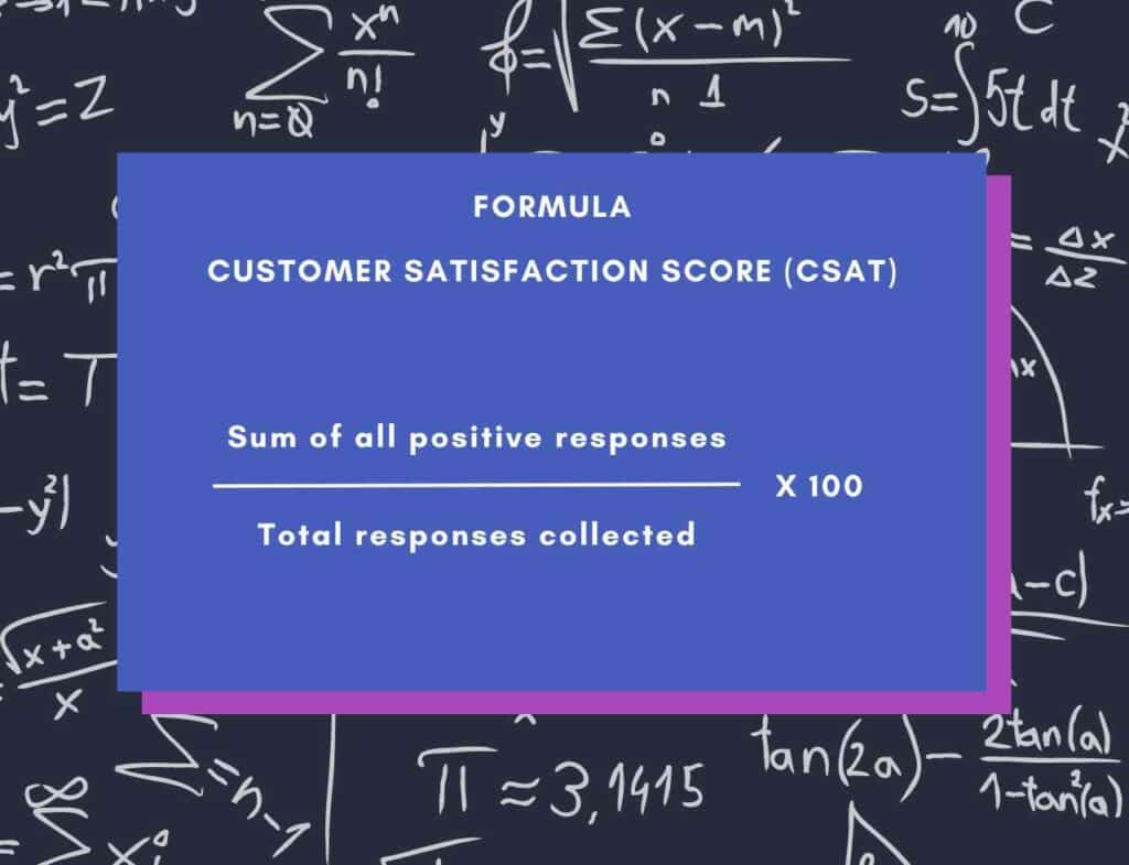 Customer satisfaction score